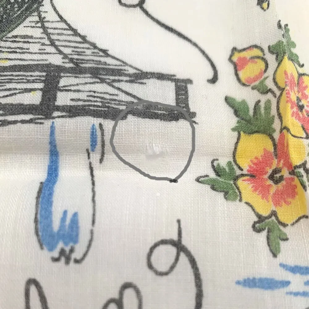 50s San Francisco Souvenir Handkerchief Cotton Golden Gate Bridge California Vtg